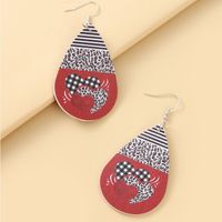 Fashion Water Droplets Pu Leather Sequins Women's Earrings 1 Pair main image 4