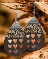Fashion Water Droplets Pu Leather Sequins Women's Earrings 1 Pair sku image 3