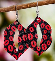 Fashion Water Droplets Pu Leather Sequins Women's Earrings 1 Pair main image 2