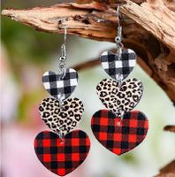 Fashion Water Droplets Pu Leather Sequins Women's Earrings 1 Pair sku image 1