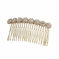 Women'S Fashion Solid Color Iron Plating Inlay Rhinestones Hair Combs main image 4