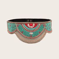 Ethnic Style Colorful Resin Beaded Women's Woven Belts 1 Piece sku image 6