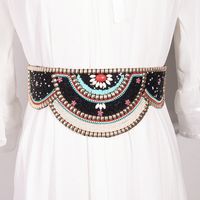 Ethnic Style Colorful Resin Beaded Women's Woven Belts 1 Piece main image 2