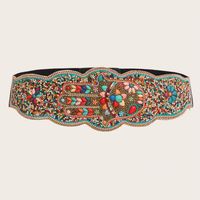 Ethnic Style Colorful Resin Beaded Women's Woven Belts 1 Piece sku image 2