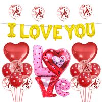 Valentine's Day Letter Heart Shape Aluminum Film Valentine's Day Balloons 1 Set main image 4