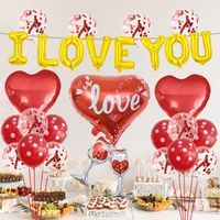 Valentine's Day Letter Heart Shape Aluminum Film Valentine's Day Balloons 1 Set main image 3
