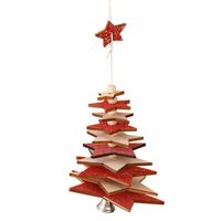 Christmas Fashion Star Snowflake Wood Party Hanging Ornaments 1 Piece main image 5