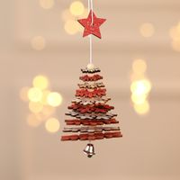 Christmas Fashion Star Snowflake Wood Party Hanging Ornaments 1 Piece sku image 4