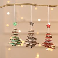 Christmas Fashion Star Snowflake Wood Party Hanging Ornaments 1 Piece main image 3