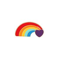 Mode Regenbogen Herzform Legierung Einbrennlack Unisex Broschen sku image 13