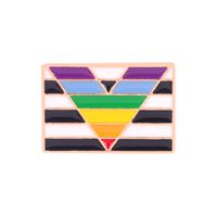 Fashion Rainbow Heart Shape Alloy Stoving Varnish Unisex Brooches sku image 15
