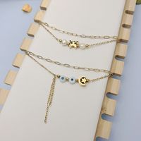 Fashion Butterfly Stainless Steel Plating Artificial Pearls Bracelets main image 1