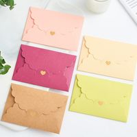 Mini Small Sized Pearl Kraft Paper Gilding Love Envelope main image 1