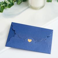 Mini Small Sized Pearl Kraft Paper Gilding Love Envelope main image 4