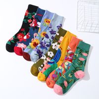 Unisex Fashion Flower Cotton Ankle Socks main image 3