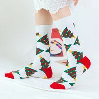 Unisex Fashion Christmas Tree Cotton Jacquard Ankle Socks main image 2