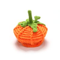 Children Unisex Basic Pumpkin Pleated Wool Cap main image 4