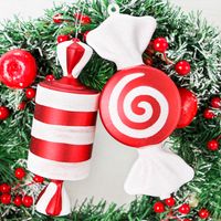 Weihnachten Luxuriös Streifen Spiralstreifen Pvc Gruppe Hängende Ornamente 1 Stück main image 3