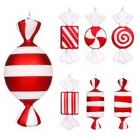 Christmas Luxurious Stripe Spiral Stripe Pvc Party Hanging Ornaments 1 Piece main image 2