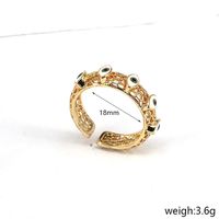 Retro Devil's Eye Copper Gold Plated Open Ring 1 Piece main image 4