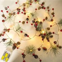 Weihnachten Mode Weihnachtsbaum Kiefernzapfen Schneeflocke Kunststoff Kupferkabel Gruppe Lichterkette sku image 15