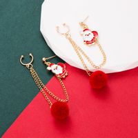 Sweet Christmas Tree Santa Claus Alloy Enamel Chain Women's Drop Earrings 1 Pair main image 5