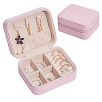 Fashion Solid Color Pu Jewelry Boxes sku image 1
