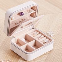 Fashion Solid Color Pu Jewelry Boxes sku image 23