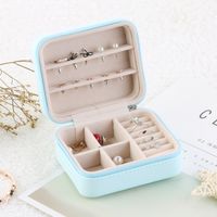 Fashion Solid Color Pu Jewelry Boxes sku image 13