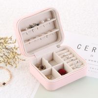 Fashion Solid Color Pu Jewelry Boxes sku image 14