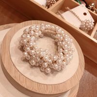 Reine Farbe Künstliche Perle Elastisches Haar Seil sku image 4
