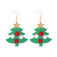 Simple Style Christmas Tree Nonwoven Metal Handmade Women's Ear Hook 1 Pair main image 3