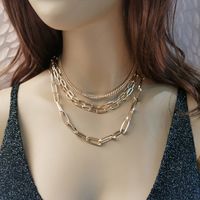 Retro Modern Style Geometric Alloy Plating Women's Layered Necklaces 1 Piece main image 6