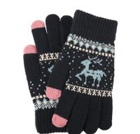 Women's Fashion Elk Acetate Fibre Gloves 1 Pair sku image 3