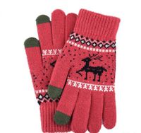 Women's Fashion Elk Acetate Fibre Gloves 1 Pair sku image 1