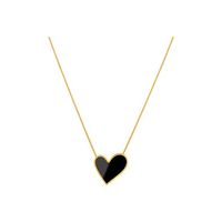 Elegant Heart Shape Titanium Steel Plating Shell Necklace main image 5