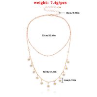 Fashion Flower Alloy Plating Women's Layered Necklaces 1 Piece main image 3