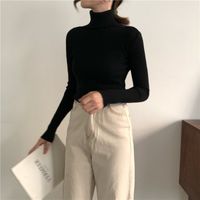 Women's Knitwear Long Sleeve Sweaters & Cardigans Casual Solid Color main image 3