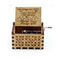 Fashion Exquisite Wooden Modern Simple Music Box Ornament main image 3