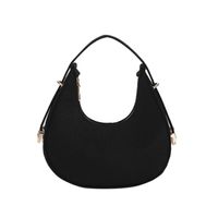 Women's All Seasons Canvas Solid Color Fashion Dumpling Shape Zipper Underarm Bag sku image 6