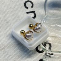 Fashion Round Heart Shape Titanium Steel Tassel Plating Inlay Zircon Ear Studs 1 Pair sku image 30