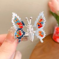 Cute Fashion Sweet Butterfly Alloy Metal Artificial Pearls Hair Clip sku image 2