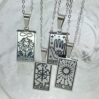 Wholesale Painting Oil Tarot Brand Pendant Stainless Steel Necklace Nihaojewelry main image 2