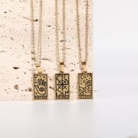 Großhandel Malerei Öl Tarot Marke Anhänger Edelstahl Halskette Nihaojewelry main image 1