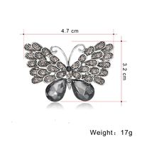 Luxurious Butterfly Alloy Inlay Rhinestones Glass Women's Brooches main image 5