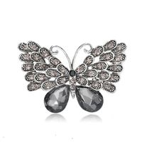 Luxurious Butterfly Alloy Inlay Rhinestones Glass Women's Brooches main image 1