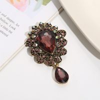 Fashion Water Droplets Alloy Inlay Artificial Gemstones Women's Brooches sku image 4