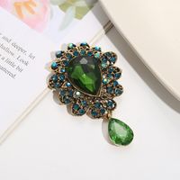 Fashion Water Droplets Alloy Inlay Artificial Gemstones Women's Brooches sku image 2