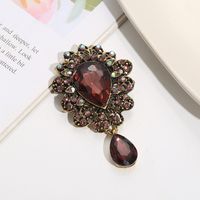 Fashion Water Droplets Alloy Inlay Artificial Gemstones Women's Brooches main image 5