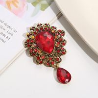 Fashion Water Droplets Alloy Inlay Artificial Gemstones Women's Brooches sku image 1